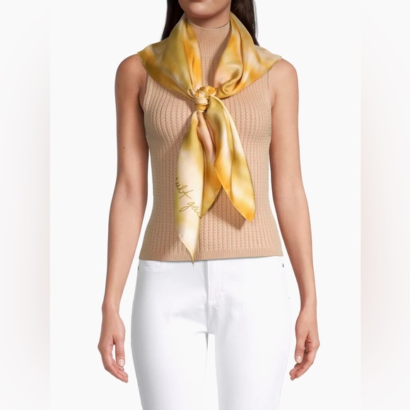 NEW Cult Gaia Gaia's Tie-Dye Silk Scarf, Summer Haze , New in Box - Picture 3 of 7